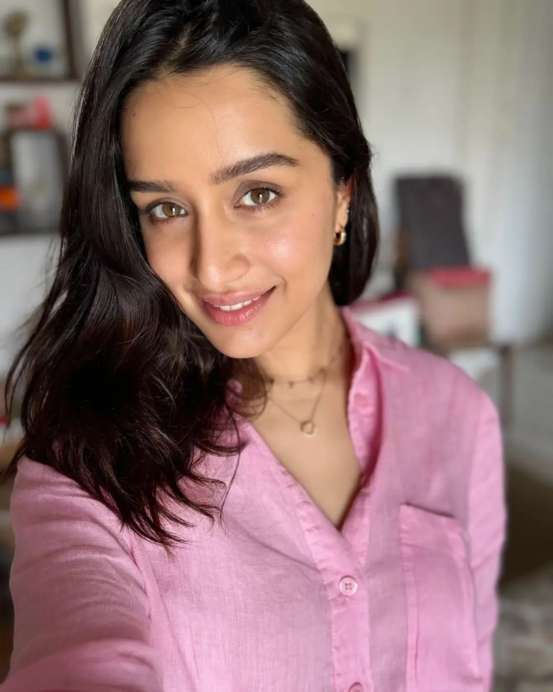 Shraddha Kapoor Stills In Pink Top